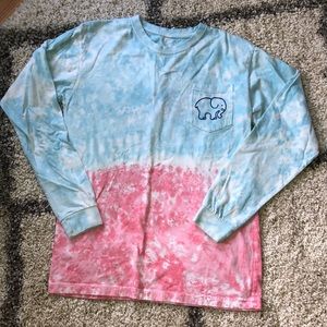 Ivory Ella Red White and Blue Tie Dye Long Sleeve